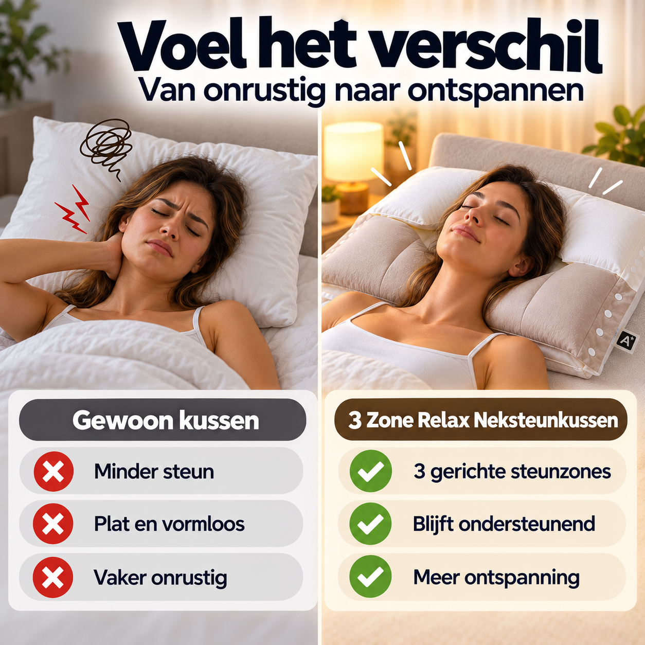 3- Zone Relax Neksteunkussen