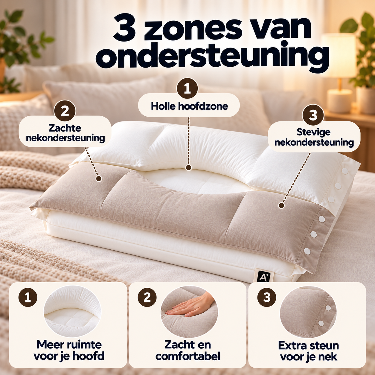 3- Zone Relax Neksteunkussen