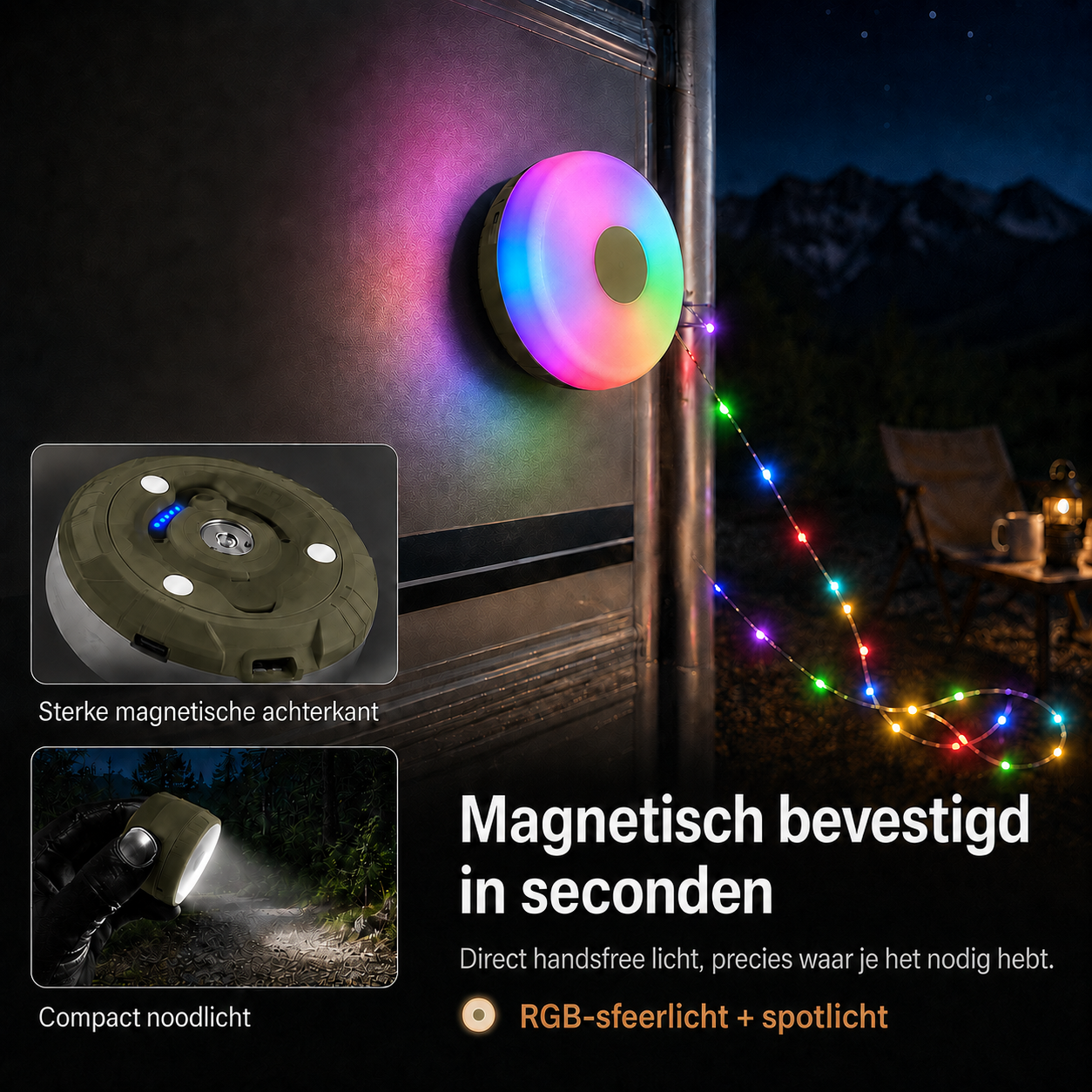 CampGlow Retractable Lights