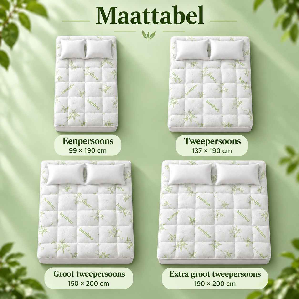 BambooEase Matrastopper