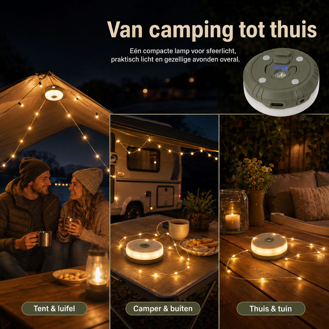 CampGlow Retractable Lights
