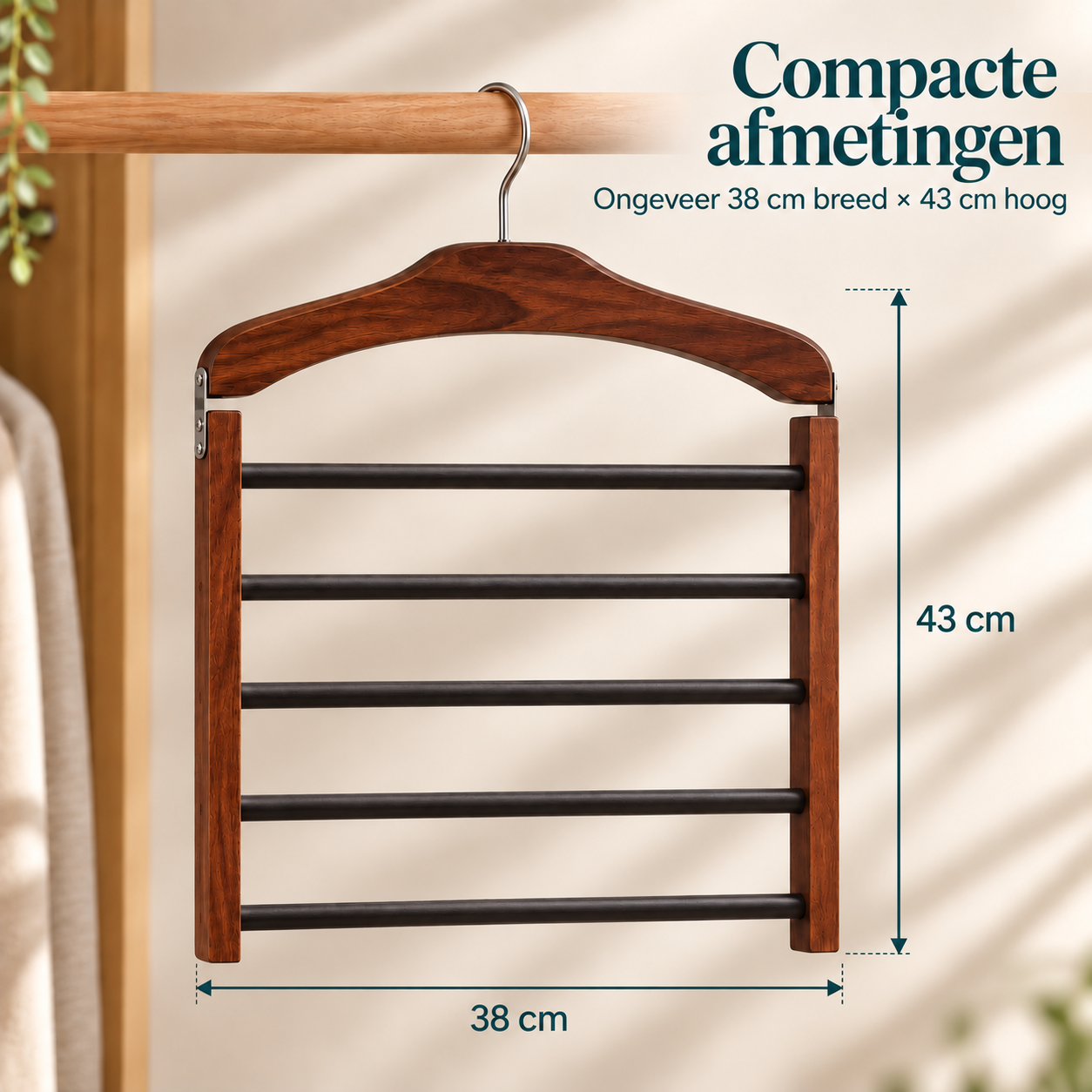 ClosetTier™ hanger met meerdere stangen