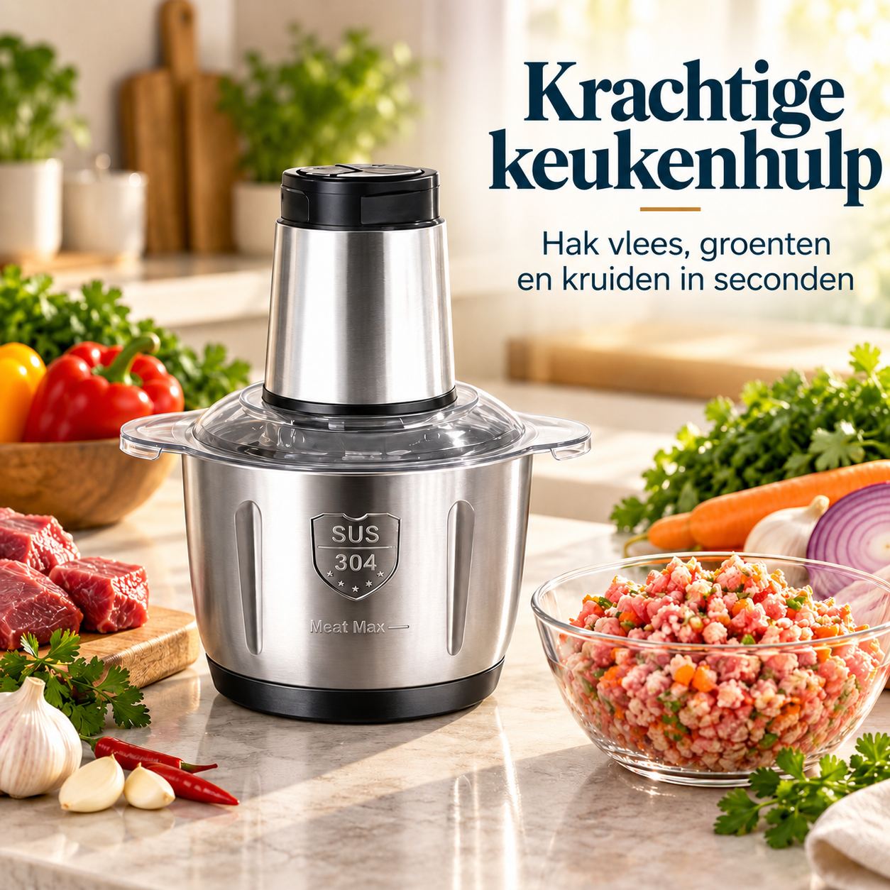 QuickPrep Elektrische Hakmolen