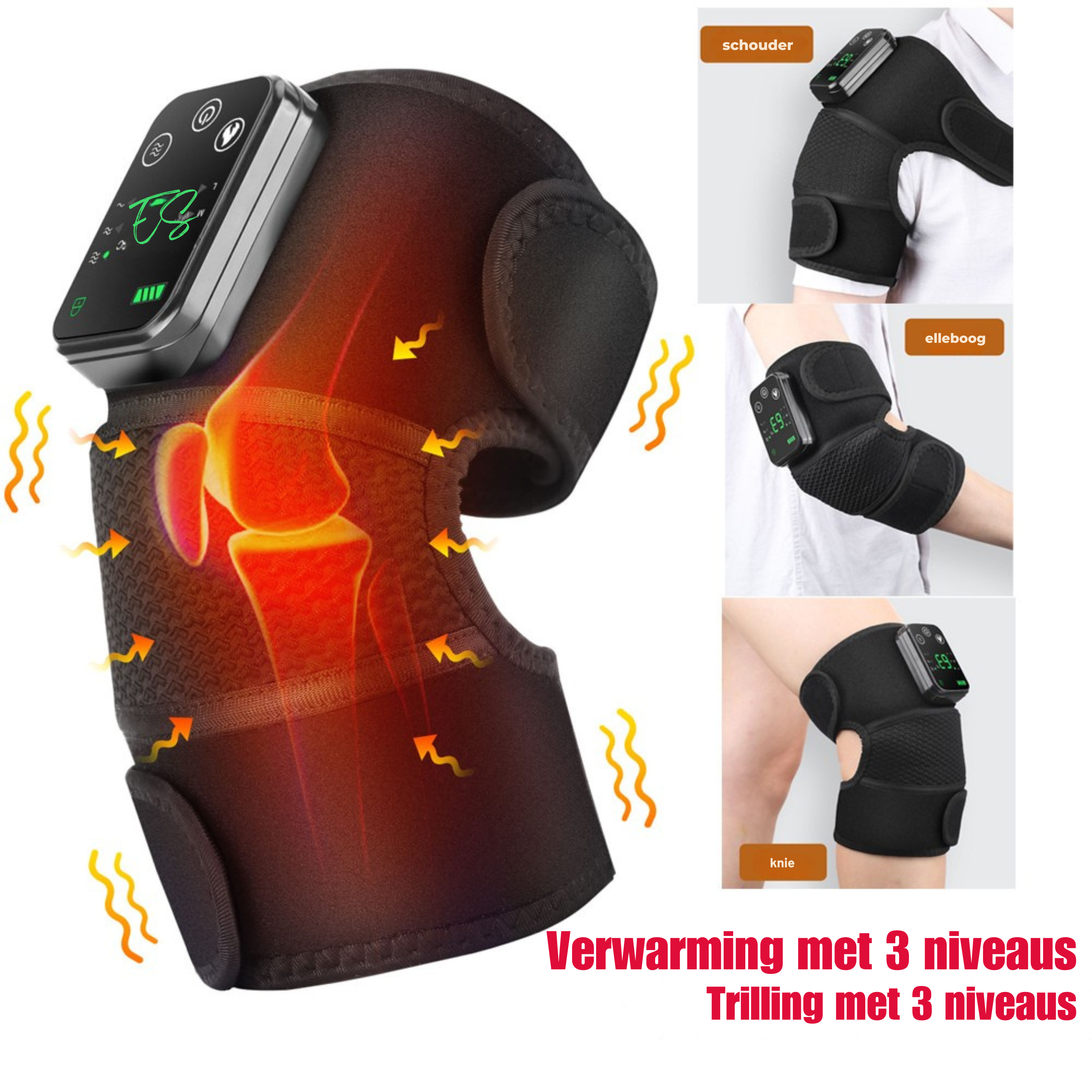 JointRelief™ 3-in-1 Verwarmde Knie-Massager