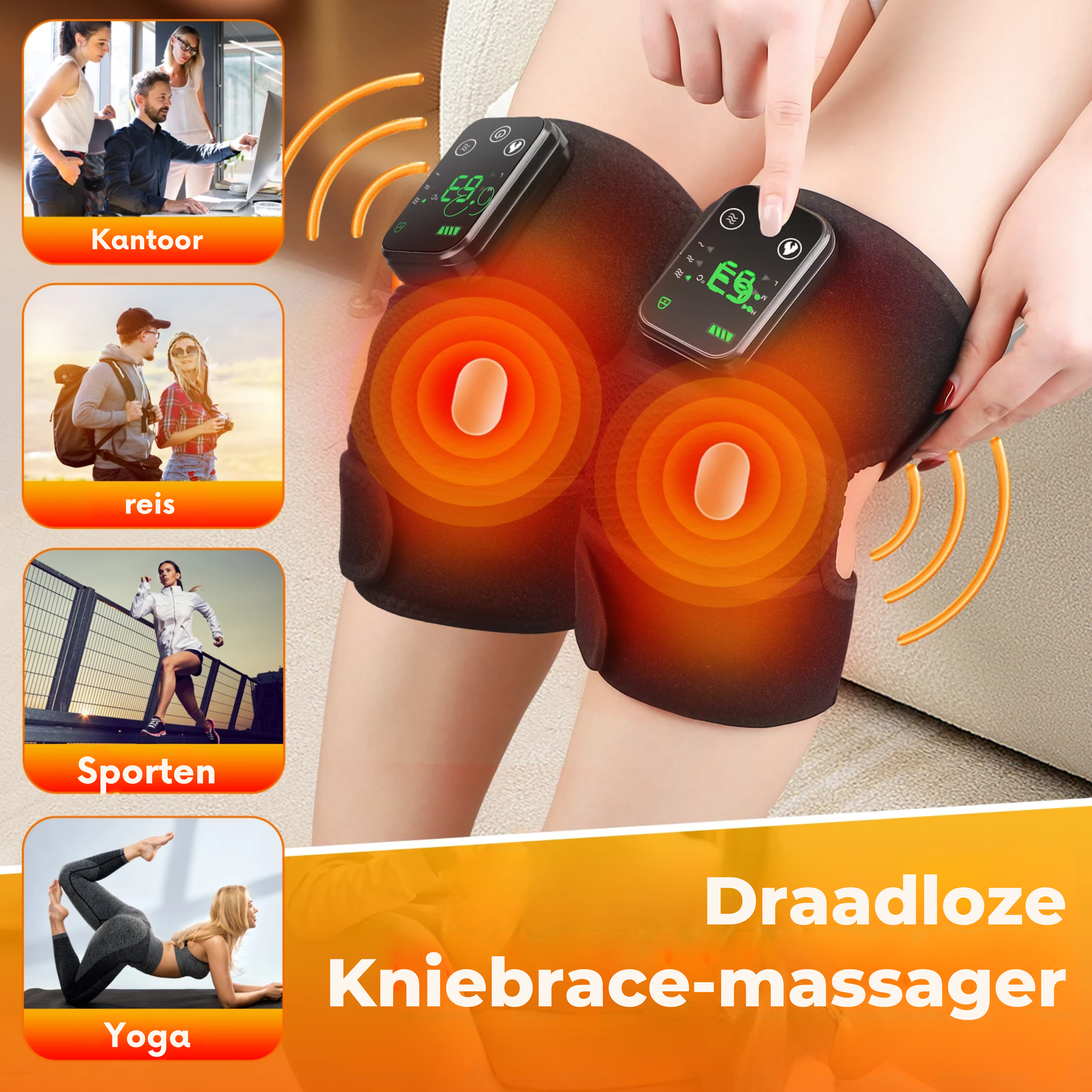 JointRelief™ 3-in-1 Verwarmde Knie-Massager
