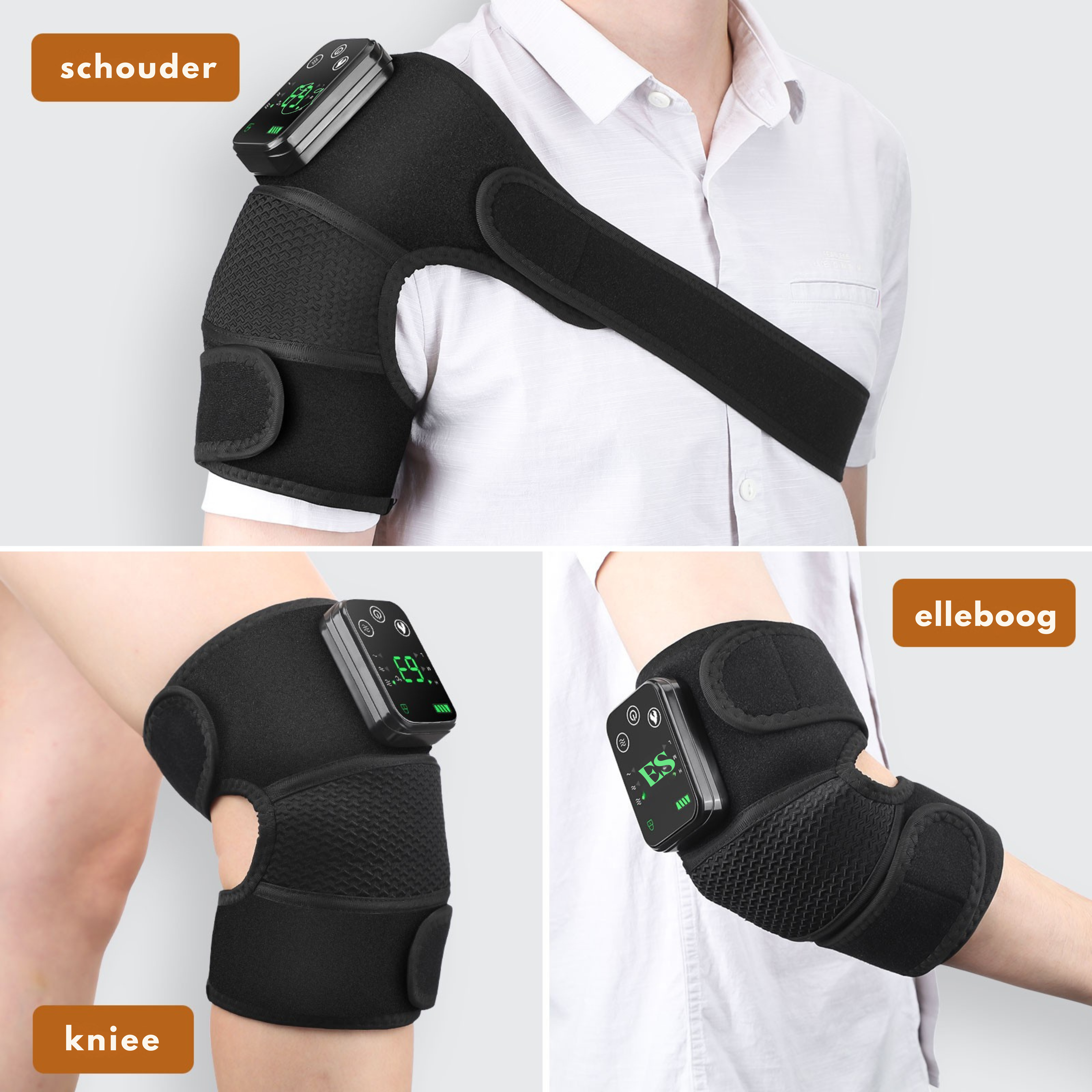 JointRelief™ 3-in-1 Verwarmde Knie-Massager
